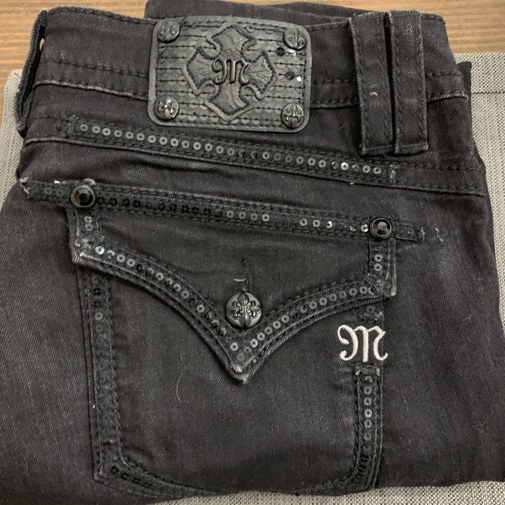 Miss Me black jeans in like new condition